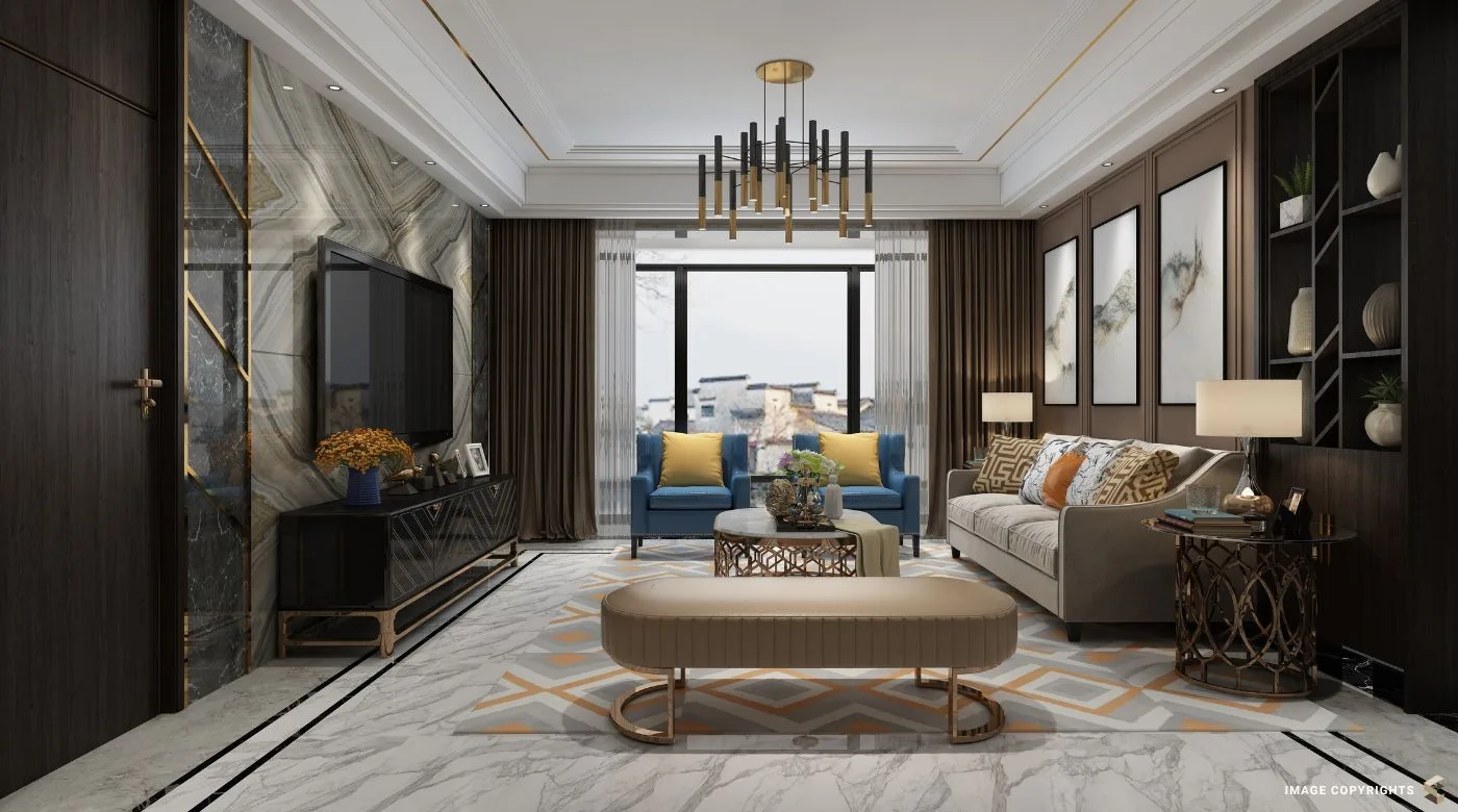 High end modern luxury interior design living room